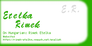 etelka rimek business card